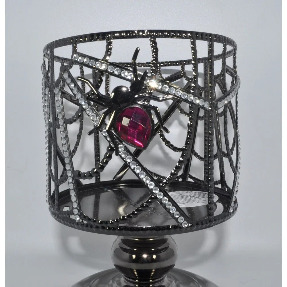 Bath & Body Works Gem Spider Web Pedestal Candle Holder Halloween 2023 - Picture 4 of 6